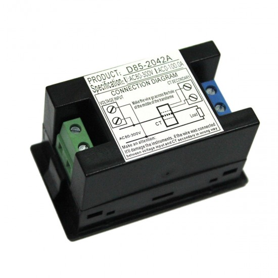 D85-2042A LCD Dual Display Digital Ammeter Voltmeter AC Volt Current Meter D85-2042A LCD Dual Display Digital Ammeter Voltmeter AC Volt Current Meter