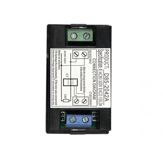 D85-2042A LCD Dual Display Digital Ammeter Voltmeter AC Volt Current Meter D85-2042A LCD Dual Display Digital Ammeter Voltmeter AC Volt Current Meter