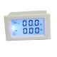 D85-3050 DC 0-200V 10A Digital Voltmeter Ammeter LCD Panel Volt Amp Meter Gauge White