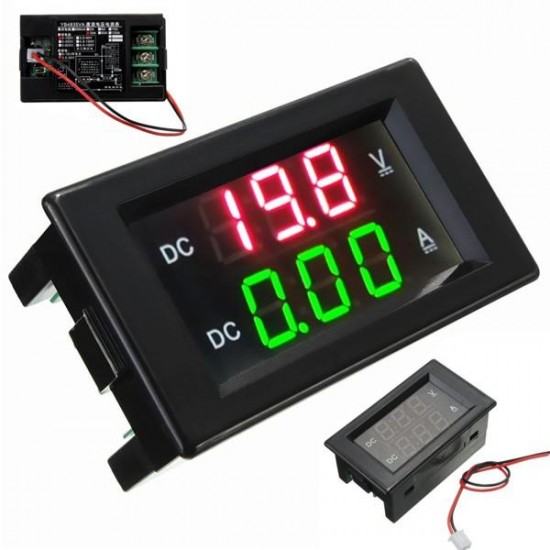 YB4835VA 0-100V 20A Double Display Volt Meterr Current Meter Digital LED YB4835VA 0-100V 20A Double Display Volt Meterr Current Meter Digital LED