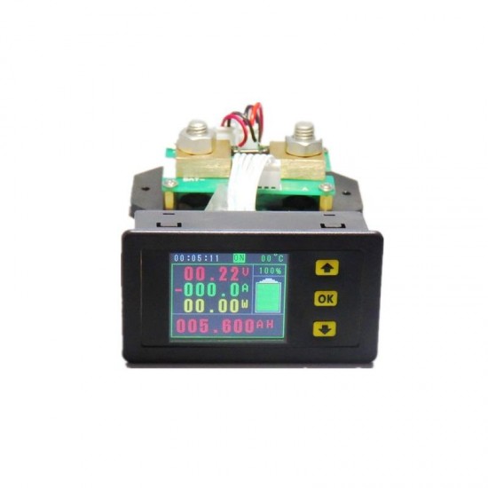 DC 120v 100A 200A 500A LCD Combo Meter Voltage Current KWh Watt Meter 12v 24v 48v 96V Battery Capacity Power monitoring 1.8inch Color Screen