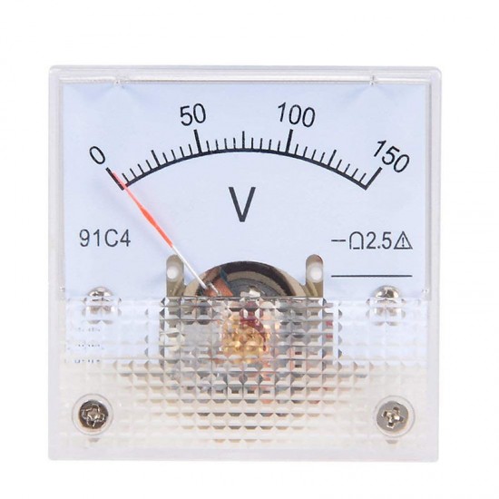 DC Voltmeter 91C4 DC 5V 10V 20V 50V Analog Panel Volt Voltage Meter Voltmeter Gauge