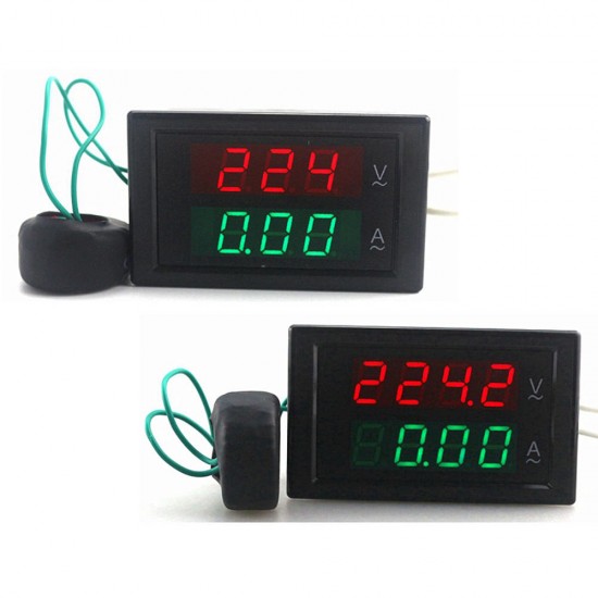 DL69-2042 3-Digit Dual Display Current Voltmeter AC 80-300V 0-100A Led Volt Amp Meter Voltage Current Meter DL69-2042 3-Digit Dual Display Current Voltmeter AC 80-300V 0-100A Led Volt Amp Meter Voltage Current Meter
