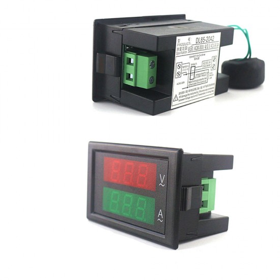 DL69-2042 4-Digit Dual Display Current Voltmeter AC 80-300V 0-100A Led Volt Amp Meter Voltage Current Meter DL69-2042 4-Digit Dual Display Current Voltmeter AC 80-300V 0-100A Led Volt Amp Meter Voltage Current Meter