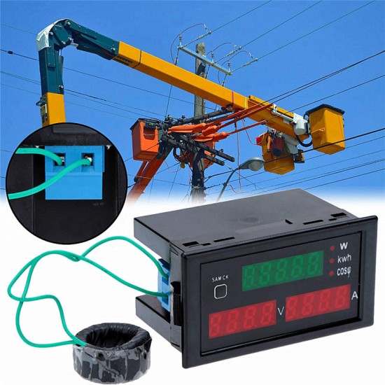 DL69-2047 80-300V 200-450V Multi-functional Digital Display AC Voltmeter / Ammeter / Power Meter Current Transformer