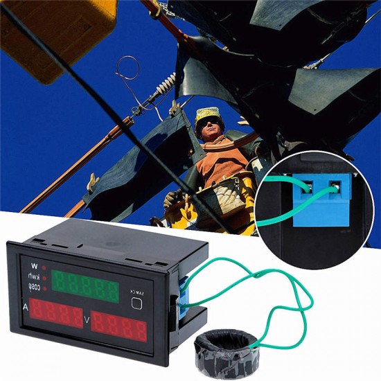 DL69-2047 80-300V 200-450V Multi-functional Digital Display AC Voltmeter / Ammeter / Power Meter Current Transformer