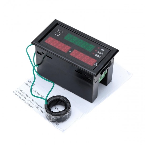 DL69-2047 AC 80-300V 100A Voltmeter Tester Multi-Function Digital Meter Voltage Current Meter Energy Power Instrument