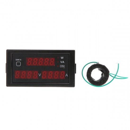 DL69-2048 LCD Digital Multifunctional AC Voltmeter Ammeter Voltage Current Meter AC 80-300V