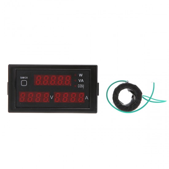 DL69-2048 LCD Digital Multifunctional AC Voltmeter Ammeter Voltage Current Meter AC200-450V