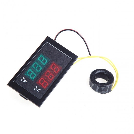 DL85-2042 Digital LED Voltage Meter Ammeter Voltmeter with Current Transformer AC80-300V 0-100.0A Dual Display