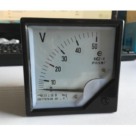 6C2 DC Volt Meter 10V 30V 50V Panel Analog Voltmeter Voltage Meter Electric Meters 80*80mm