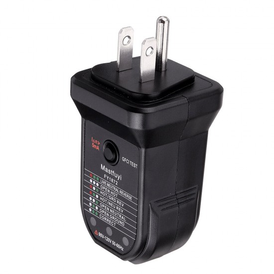 FY1872 US Socket Tester Circuit Polarity Voltage Detector Wall Plug Breaker Finder RCD Test FY1872 US Socket Tester Circuit Polarity Voltage Detector Wall Plug Breaker Finder RCD Test