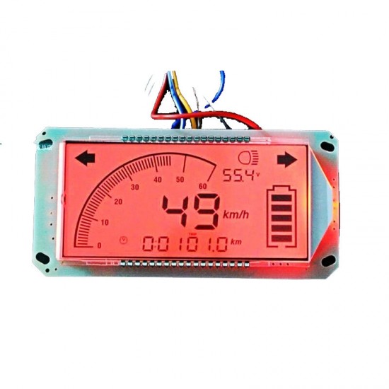 Multifunction Voltmeter Thermometer Speedometer for Electric Bicycle 48V- 72V