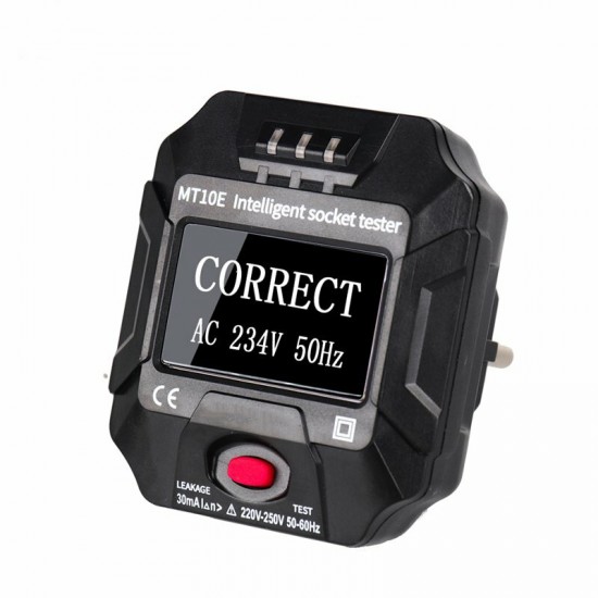 MT10S/MT10E Socket Outlet Tester Intelligent Detection Display Voltage Frequency RCD Tester MT10S/MT10E Socket Outlet Tester Intelligent Detection Display Voltage Frequency RCD Tester