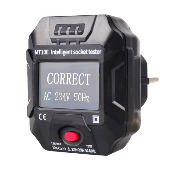 MT10S/MT10E Socket Outlet Tester Intelligent Detection Display Voltage Frequency RCD Tester MT10S/MT10E Socket Outlet Tester Intelligent Detection Display Voltage Frequency RCD Tester