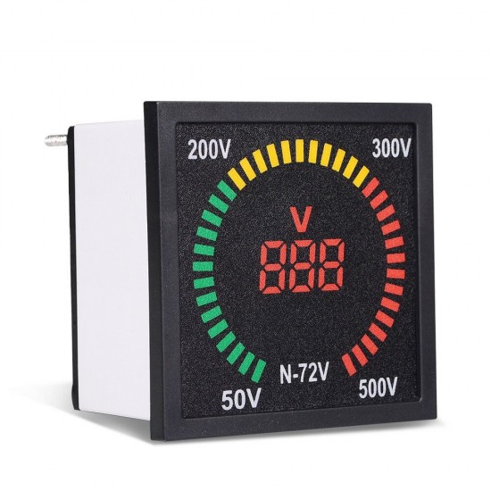 N-72V 50V ~500V 73mm Panel LED Display Voltage Meter 68mm Hole Size Voltmeter AC 220V Digital Voltage Signal Indicator N-72V 50V ~500V 73mm Panel LED Display Voltage Meter 68mm Hole Size Voltmeter AC 220V Digital Voltage Signal Indicator