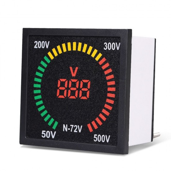 N-72V 50V ~500V 73mm Panel LED Display Voltage Meter 68mm Hole Size Voltmeter AC 220V Digital Voltage Signal Indicator N-72V 50V ~500V 73mm Panel LED Display Voltage Meter 68mm Hole Size Voltmeter AC 220V Digital Voltage Signal Indicator