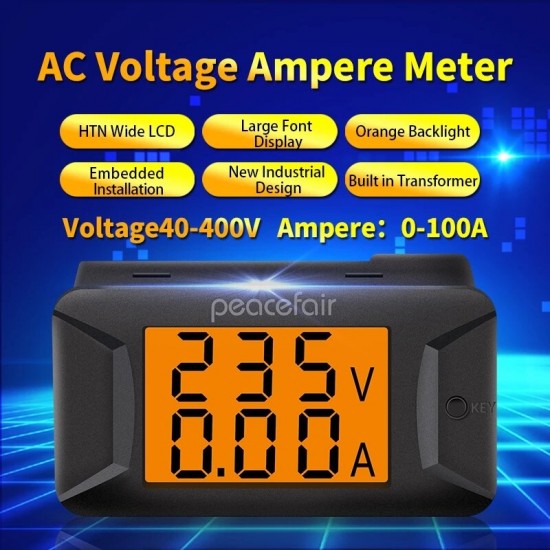 026 AC Single Phase 400V 100A Digital Ammeter Voltmeter Electronic Load Smart Voltage Tester