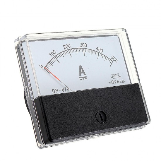 Pointer Analog Amp Panel Meter Current Ammeter DC 0-500A 500A with Shunt