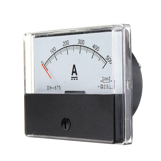 Pointer Analog Amp Panel Meter Current Ammeter DC 0-500A 500A with Shunt