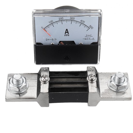 Pointer Analog Amp Panel Meter Current Ammeter DC 0-500A 500A with Shunt Pointer Analog Amp Panel Meter Current Ammeter DC 0-500A 500A with Shunt