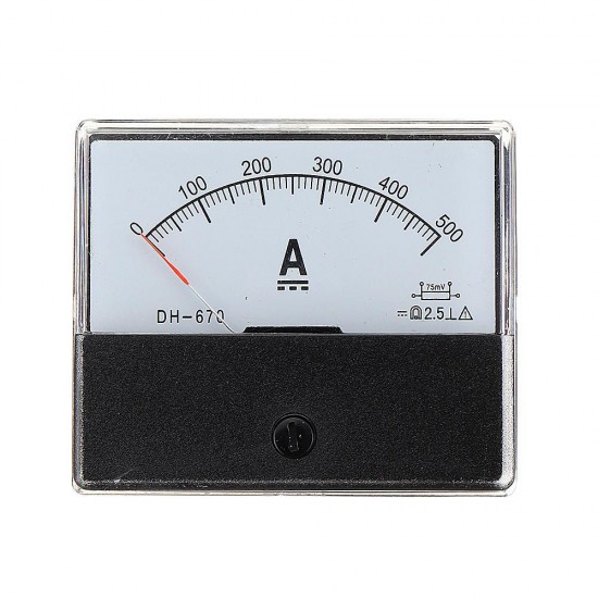 Pointer Analog Amp Panel Meter Current Ammeter DC 0-500A 500A with Shunt Pointer Analog Amp Panel Meter Current Ammeter DC 0-500A 500A with Shunt