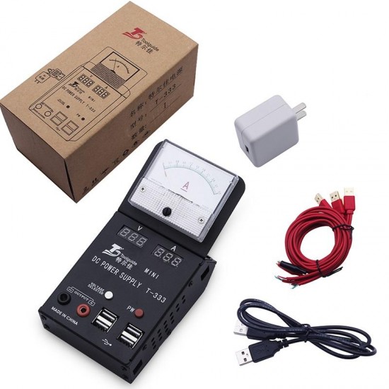 T-333 Mini Digital DC Power Supply AC Input 0-3A 4.2V/5.02V DC Output Mini Power Meter Mobile Phone Repair Multi-function Digital Pointer Power Meter T-333 Mini Digital DC Power Supply AC Input 0-3A 4.2V/5.02V DC Output Mini Power Meter Mobile Phone Repair Multi-function Digital Pointer Power Meter