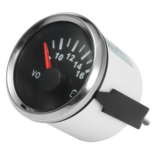 Volt Meter Gauge 8-16 Volts Caravan Boat Marine Voltmeter Black