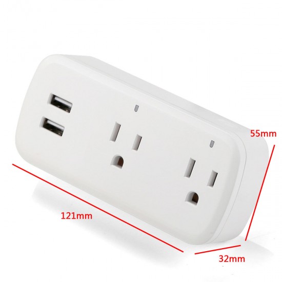 WIFI Control Smart Socket Switch Timing Socket with Voice Control USB Port