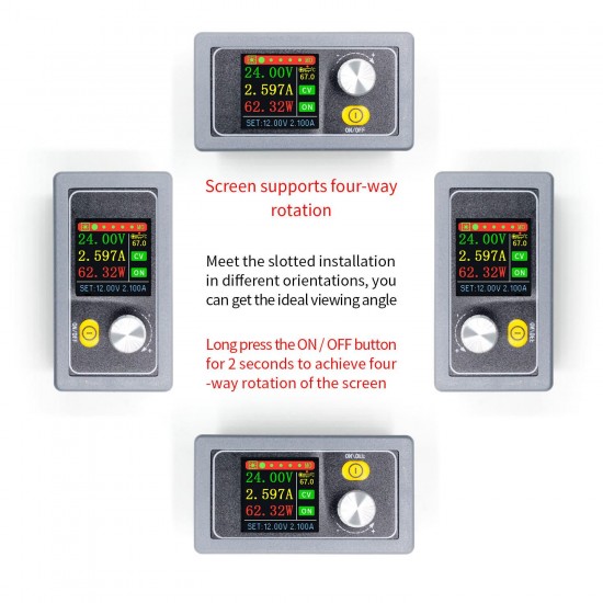 XYS3580 DC DC Buck Boost Converter CC CV 0.6-36V 5A Power Module Adjustable Regulated Laboratory Power Supply Variable