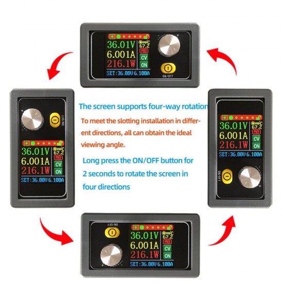 XYS3606W DC DC Buck Boost Converter CC CV 0-36V 6A 216W Synchronous Rectification Efficiency 95% Power Module Adjustable Regulated Laboratory Power Supply Variable