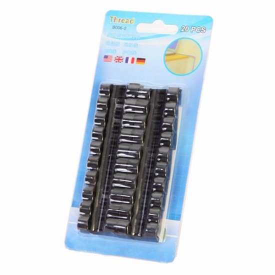 20pcs Stick on Table Wall Stick Clip Wire Management Wire Tidy Wire Cable Organizer Clip 20pcs Stick on Table Wall Stick Clip Wire Management Wire Tidy Wire Cable Organizer Clip