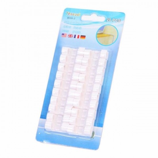 20pcs Stick on Table Wall Stick Clip Wire Management Wire Tidy Wire Cable Organizer Clip