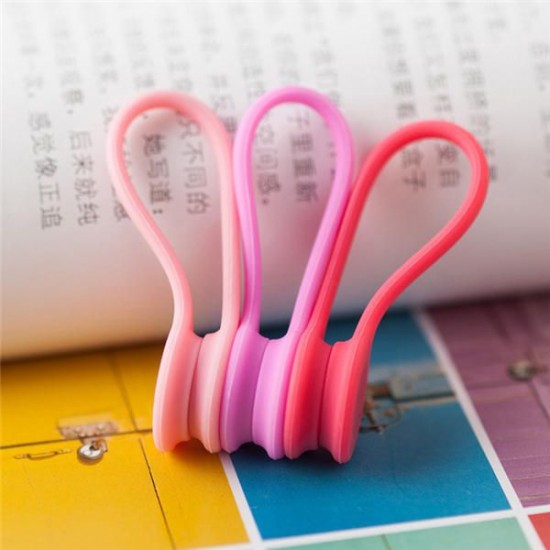 3 pcs Silicone Magnet Coil Earphone Cable Winder Cable Organizer