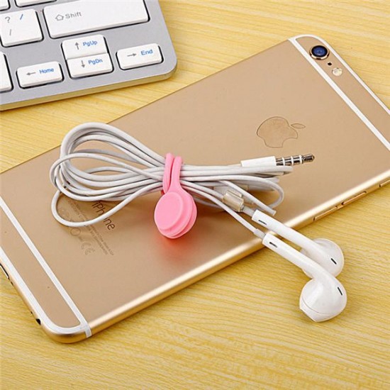 3 pcs Silicone Magnet Coil Earphone Cable Winder Cable Organizer