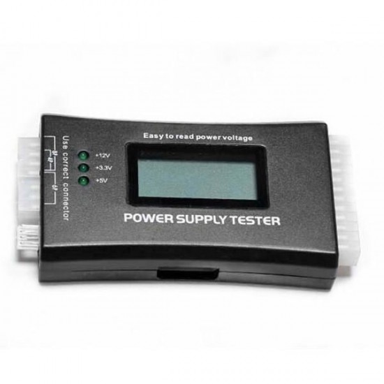 Digital LCD Power Supply Tester for PCATX/BTX/ITX 4Pin SATA HDD Digital LCD Power Supply Tester for PCATX/BTX/ITX 4Pin SATA HDD