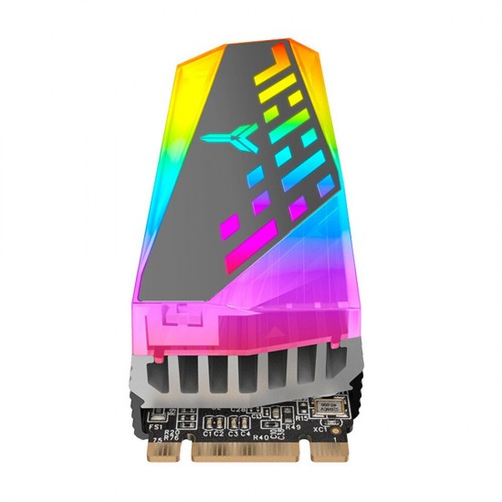 ARGB M.2-4 SSD NVMe Radiator M.2 2280 SSD Hard Disk RGB Aluminum Heatsink with Thermal Pad for Desktop