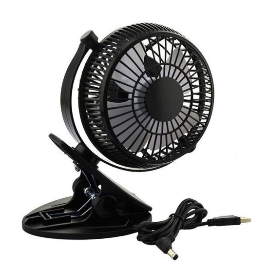 Mini Clip-on USB Powered Table Fan Strong Airflow Cooling Fan