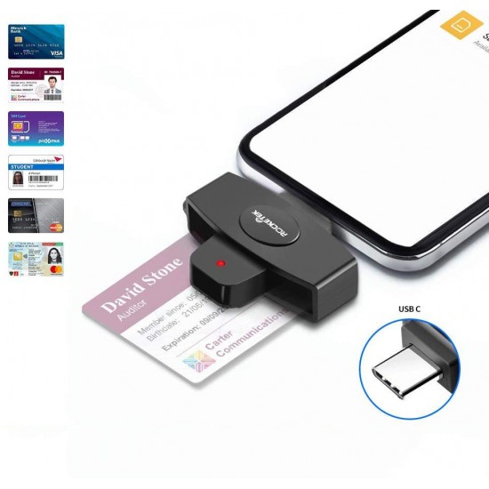 CSCR3 USB Type-c Smart Card Reader Memory ID Bank EMV electronic DNIE DNI SIM Cloner Connector Adapter Android Phones CSCR3 USB Type-c Smart Card Reader Memory ID Bank EMV electronic DNIE DNI SIM Cloner Connector Adapter Android Phones