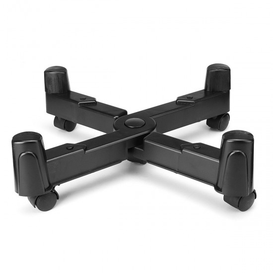 X-shape PC Computer CPU Stand Tower Holder Computer Case Stand with Swivel Mobile Castors/Wheels Adjustable