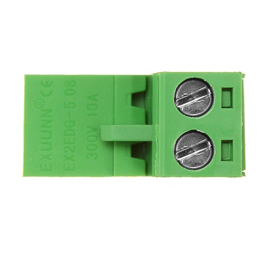 10Pcs 5.08mm Pitch 2Pin Plug in Screw PCB Dupont Cable Terminal Block Connector Right Angle