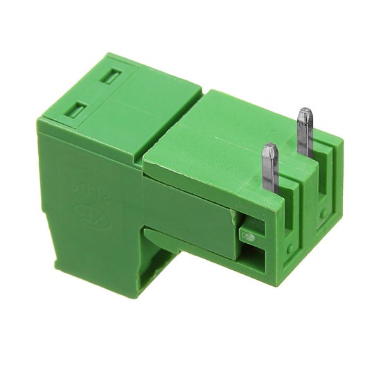 10Pcs 5.08mm Pitch 2Pin Plug in Screw PCB Dupont Cable Terminal Block Connector Right Angle