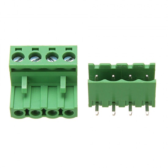 2EDG 5.08mm Pitch 4 Pin Plug in Screw Dupont Cable Terminal Block Connector Right Angle