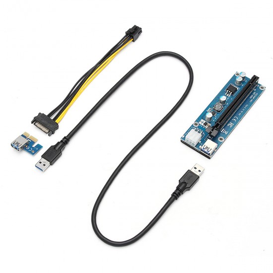 0.6m USB3.0 PCI-E 1x To16x Extender Riser Card Adapter Extension Power Cable For ETH GPU Mining