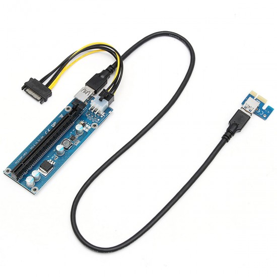 0.6m USB3.0 PCI-E 1x To16x Extender Riser Card Adapter Extension Power Cable For ETH GPU Mining