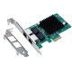 TXA020-pcie-82575-1X PCI Express Dual Port Gigabit Network Card NIC Server Intel 82575 10/100/1000Mbps PCI-E X1 X4 X16 Network Lan Adapter Card for Desktop PC