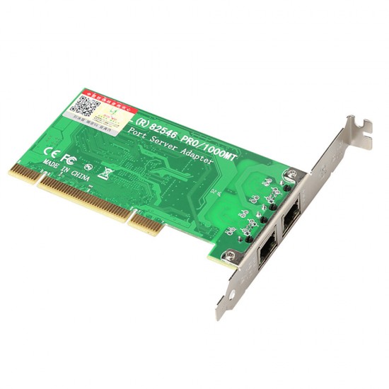 TXA024 DW-82546-S PCI Express Card 10/100/1000Mbps Dual RJ45 Ports Network Card Intel 82546 Gigabit Network Lan Card Networking Adapter Card for Computer PC