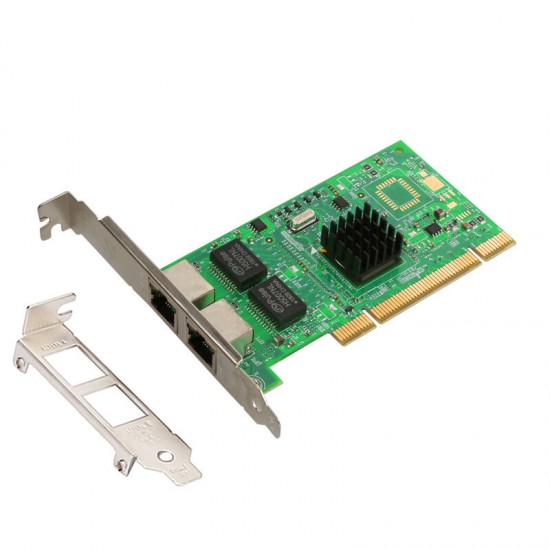 TXA024 DW-82546-S PCI Express Card 10/100/1000Mbps Dual RJ45 Ports Network Card Intel 82546 Gigabit Network Lan Card Networking Adapter Card for Computer PC