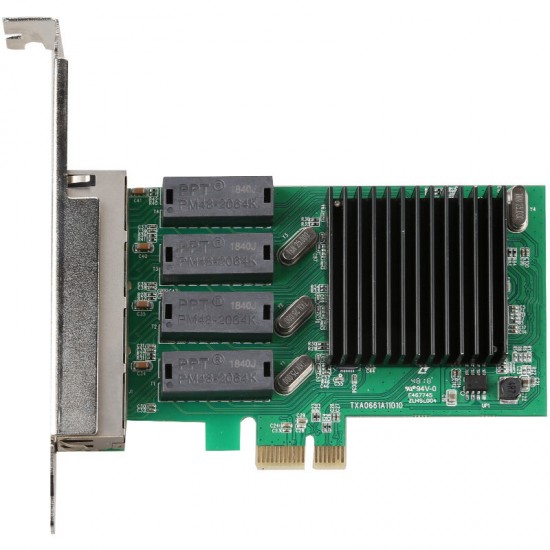 TXA066 RTL8111H-T4 4 RJ45 Ports 10/100/1000Mbps Gigabit Network Card PCI-E PCI Express Network Adapter with Realtek 8111H