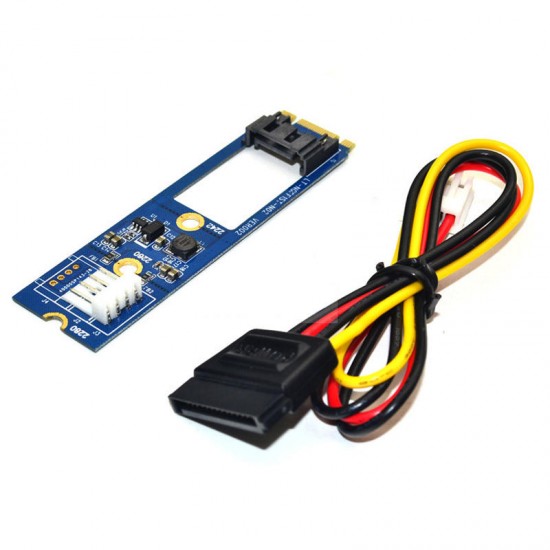 N02 M.2 NGFF SATA to SATA 7PIN Interface SSD PCI-E Expansion Card 6Gbps for Desktop Computer